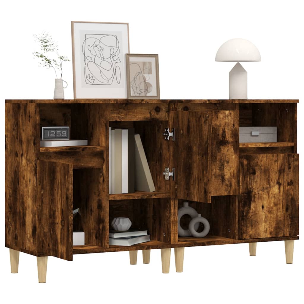 vidaXL Sideboards 2 Pcs. Smoked Oak 60x35x70 Cm Wood-based Material