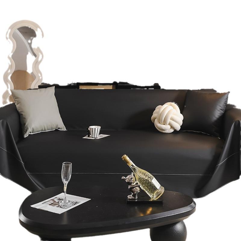 New Leather Sofa Seat Cushion Modern Light Luxury Four-season Universal Leather Sofa Cushion Non-slip and Dirt Cover