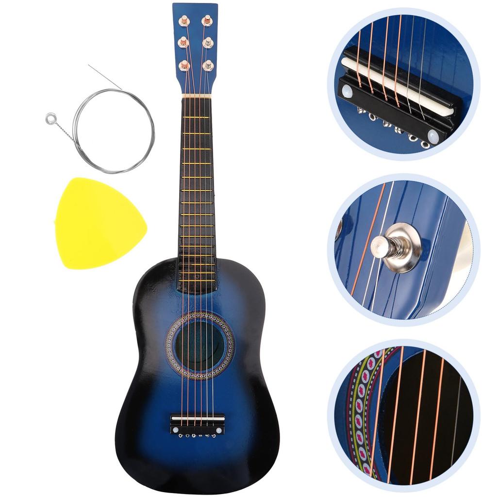 Chitarra per Principianti 23 Pollici Piccola Chitarra Legno Classico Strumento Musicale Giocattolo Per Bambini/Ragazze/Ragazzi/Principianti Chitarra a 6 Corde