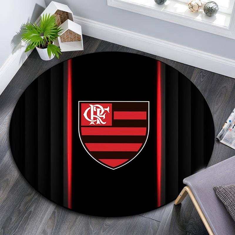 Clube De Regatas Do Flamengo Round Area Rug,Carpet Rug for Living Room Bedroom Sofa Playroom Decor,Non-slip Floor Mat