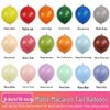 Globos Macaron de 6/10 Pulgadas: Forma de Cola de Dragón para Decoraciones de Mercado Nocturno
