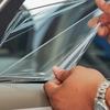 Broken Window Cover with Nanometer Double-Sided Tape Pre-Cut Transparent PVC Car Window Covering Film Broken Glass Replacement Temporary Fix Kit
