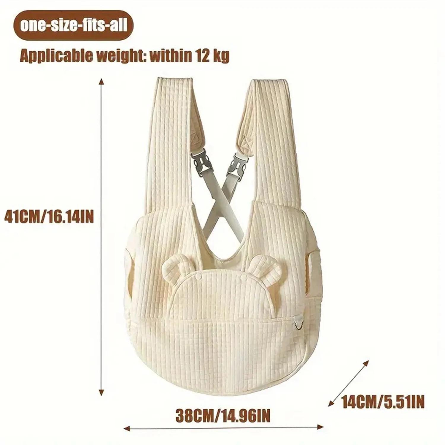 

Портативный рюкзак для переноски домашних животных большой вместимости - удобная хлопковая дорожная сумка для домашних животных с надежной застежкой-кнопкой для маленьких собак и кошек