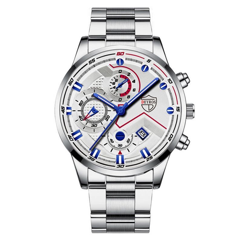 Classic Business Men's Watch Fashion Stainless Steel Strap Watch Calendar Quartz Watch Sports Watch Casual Watch