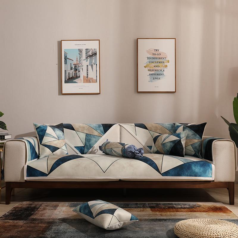 

Чехлы для диванов с геометрической сеткой, Чехлы для угловых диванов L-образной формы для гостиной, нескользящие чехлы для диванов, полотенца для диванов, 1/2/3/4-местные 30x50cm pillowcase