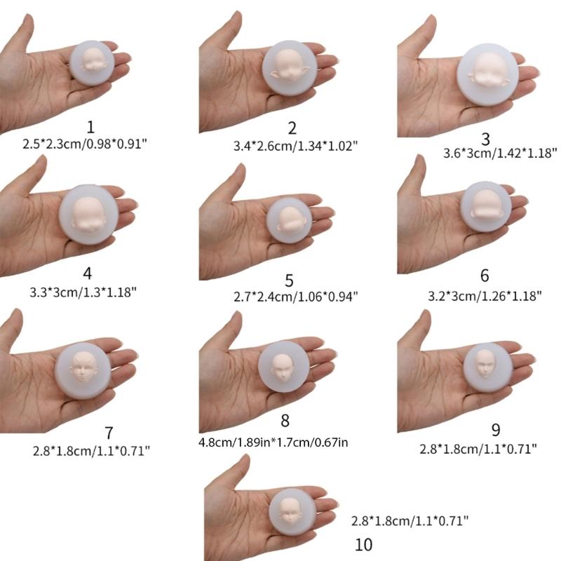 3DFairy Head Baby Face Silikonform Handgjord Tvållera Gipsform Fondant Chokladform Kex Socker Hantverksform DIY