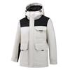 Unisex Thickened Hooded Double Zipper Graphene White Duck Down Jacket