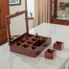 Wooden Spice Box Set for Kitchen Large Containers Spice Jars & Spoon In Sheesham Wood Masala Dabba