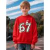 Children's Clothing Kids Unisex ' Round Neck Sweatshirt 67 's SixtySeven67 Christmas Number Theme Creative Digital Snowman Wreath Pattern Unisex