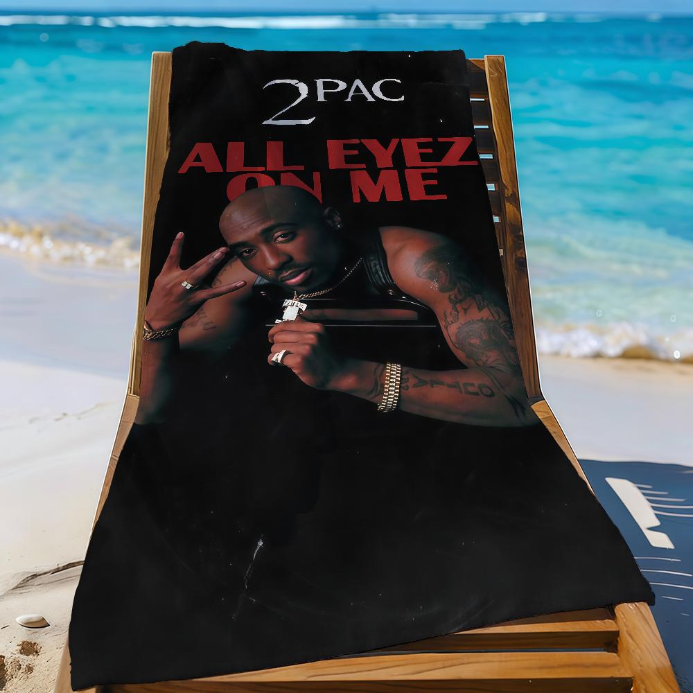 Rapper 2Pac T-Tupac S-Shakur-S Asciugamano Sportivo Asciugatura Rapida Attrezzatura da Viaggio Campeggio Anti-Sabbia Morbido Leggero Grande Asciugamano da Spiaggia