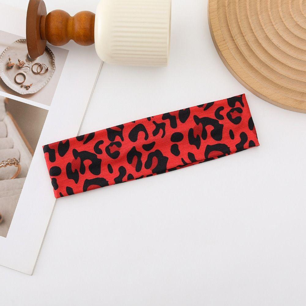 Leopard Print Makeup Headband Elastic Sport Hairband Fashion Women's Hairband Sports