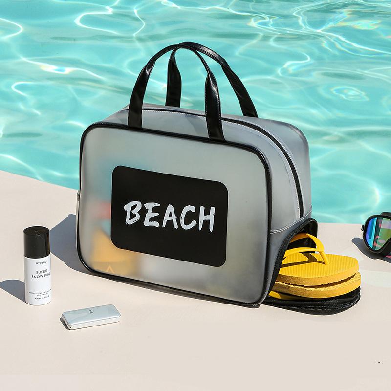 Tuvalet çantası Su Geçirmez Büyük Kapasiteli Yüzme Ekipmanları Saklama Çantası Kuru Ve Islak Ayırma Taşınabilir Plaj Çantası Yüzme Çantası