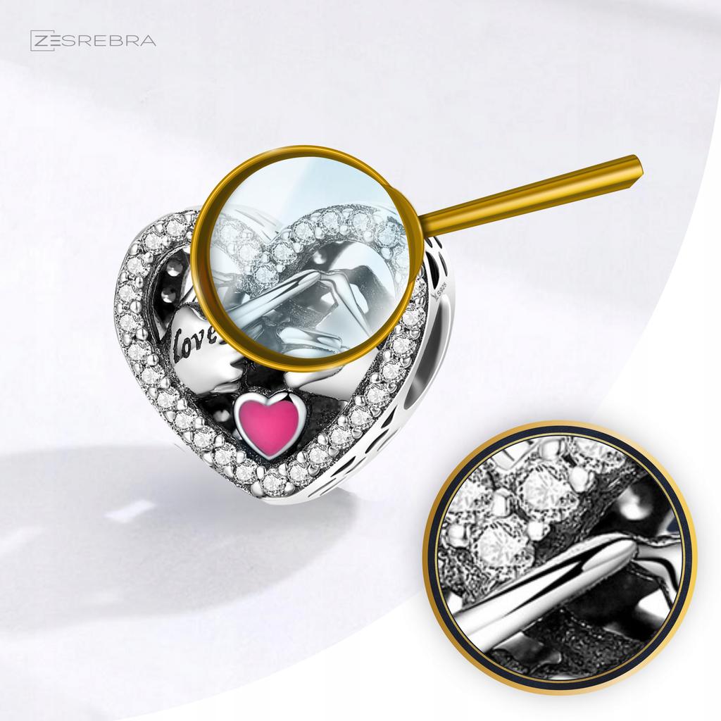 Charms Heart Love Oath Bead Pr 925