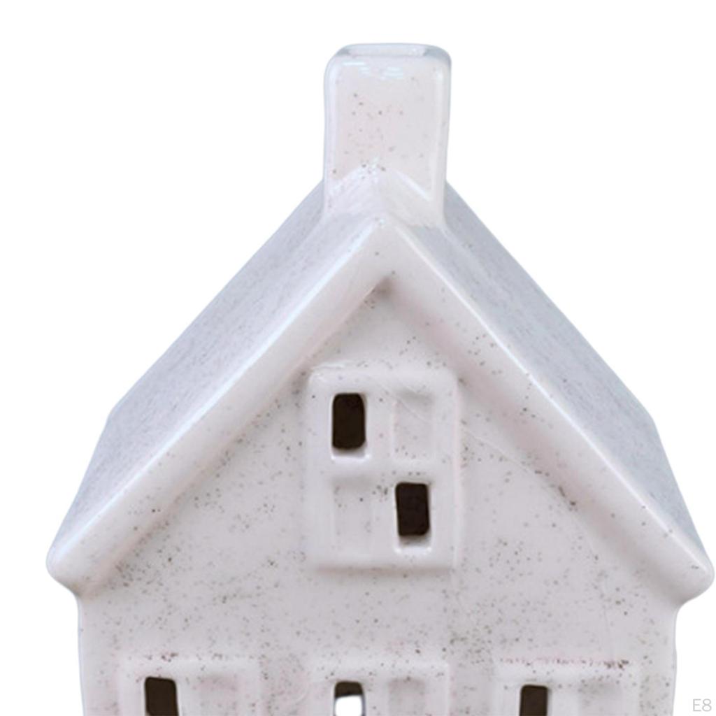 Candle Holder for Christmas Village House Ceramic Figurine Home Decor