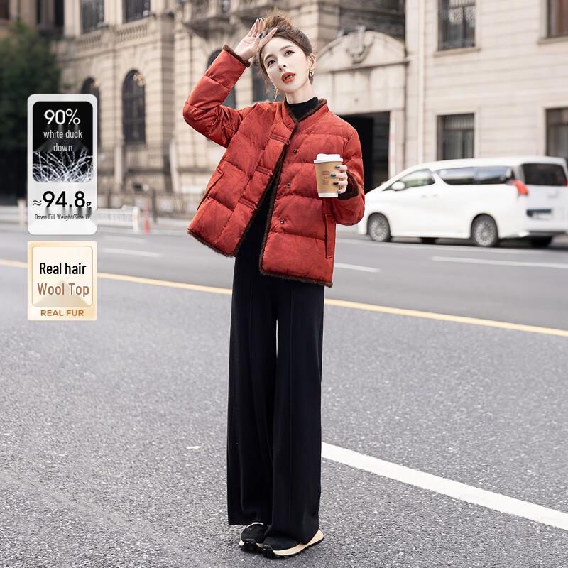 

Women s New Chinese Style Stand Collar Duck Down Jacket XL