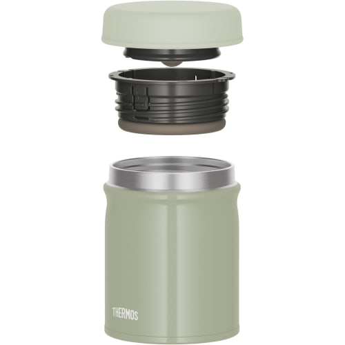[Dishwasher compatible model] Thermos Vacuum Insulated Soup Jar 400ml Khaki All parts dishwasher safe Keeps warm and cool Easy to clean Round mouth de