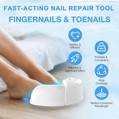 Portable Nail Fungus Treatment Light 22-LED UV Light Therapy for Toenails & Fingernails Foldable U-Shape Design