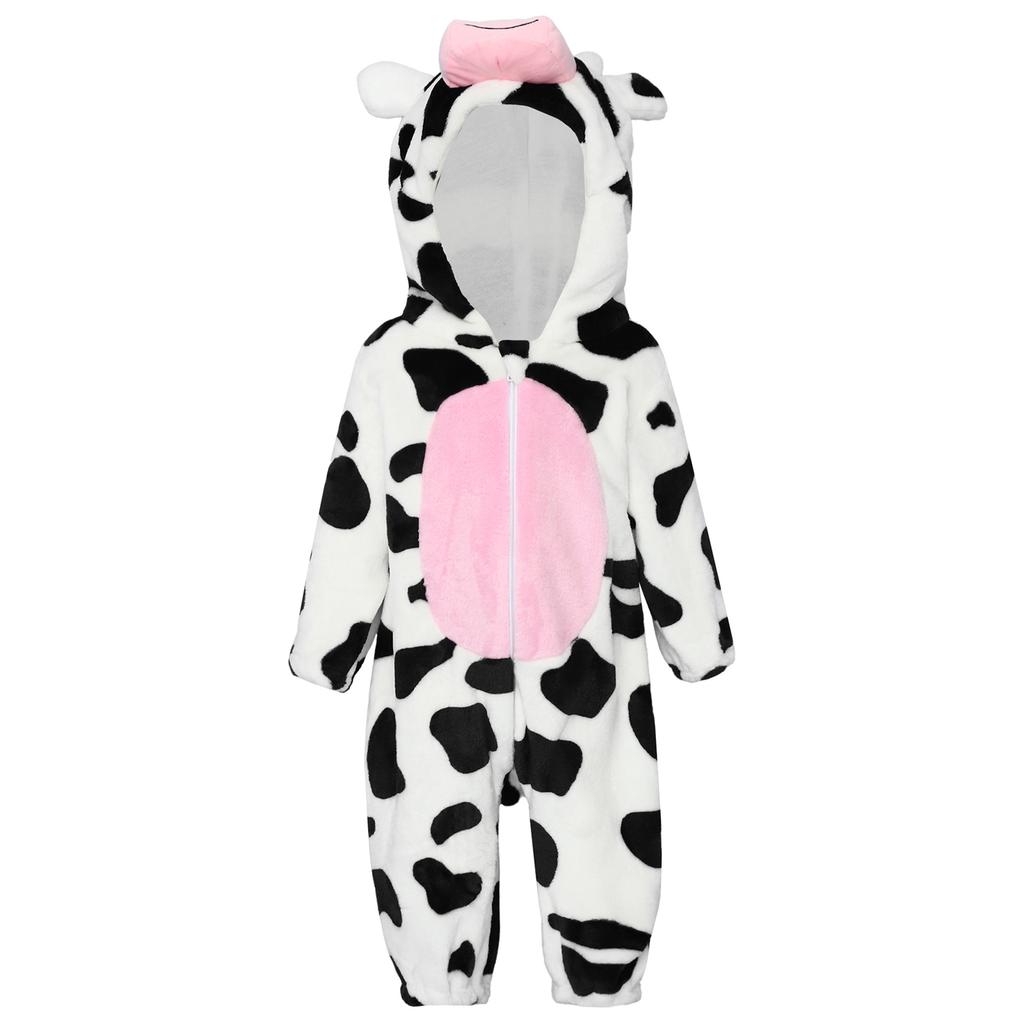 Unisex Toddler Animal Jumpsuit: Complete 3D Tail Costume with Hood, Zip-Up Long Sleeve for Theme Party & Home Play