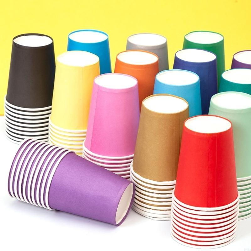 Pack Of 10 Disposable Single Wall Cups Hand Painted Drinking Cup Use Friendly Coffee Cups Durable And Leak Proof Design