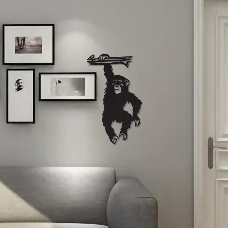 3D Acrylic Gorilla Wall Sticker for Living Room Decor