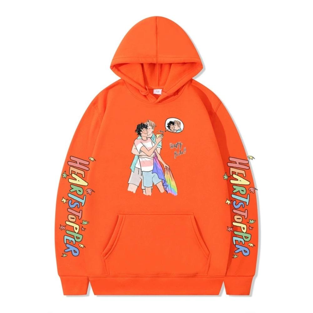 Mode Unisex Lässig Heartstopper Hoodies Sweatshirt Outdoor Sport Cosplay Nick und Charlie Pullover Hoodie Große Größen Cosplay Kostüm