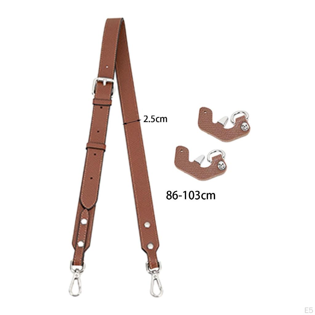 Adjustable Length Bag Strap for Crossbody Use, PU Leather