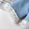 Mädchen Wintermantel im koreanischen Stil: Warmer Fleece-gefütterter Kunstpelz-Einteiler BWB022