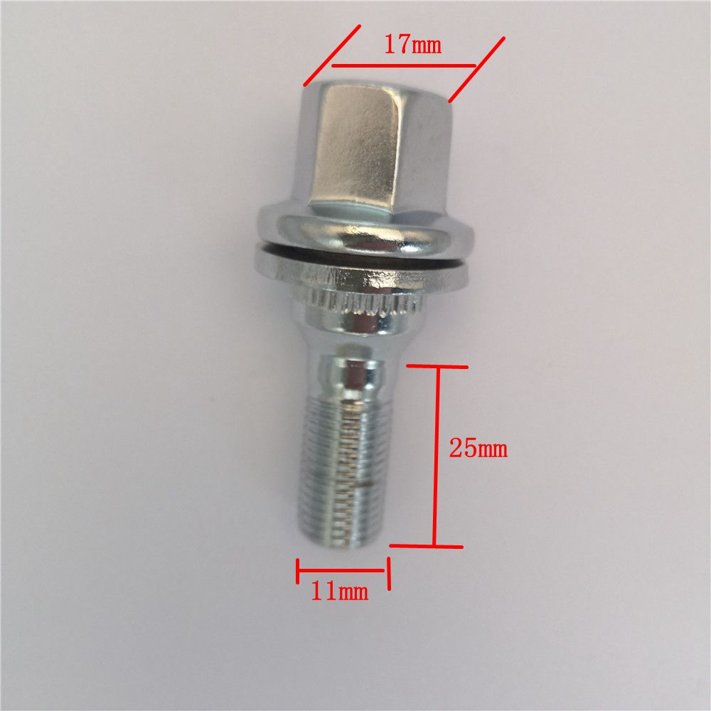 M12 x 1.25 ALLOY WHEEL EXTRA LONG THREAD BOLTS FLAT SEAT WASHER Bolt For Peugeot Citroen C4 C5