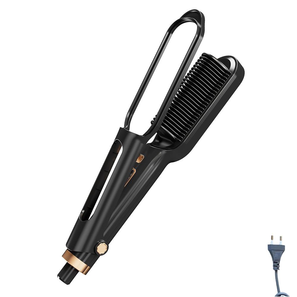 

LED Digital Display Electric Hair Straightening Comb 2 in 1 Portable Hair Straightener Travel EU