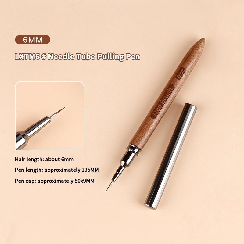 1Pcs DIY Painting Brush with Wood Handle Art Liner for Drawing Lines Stripe Flower Nail Art 5 Different Sizes