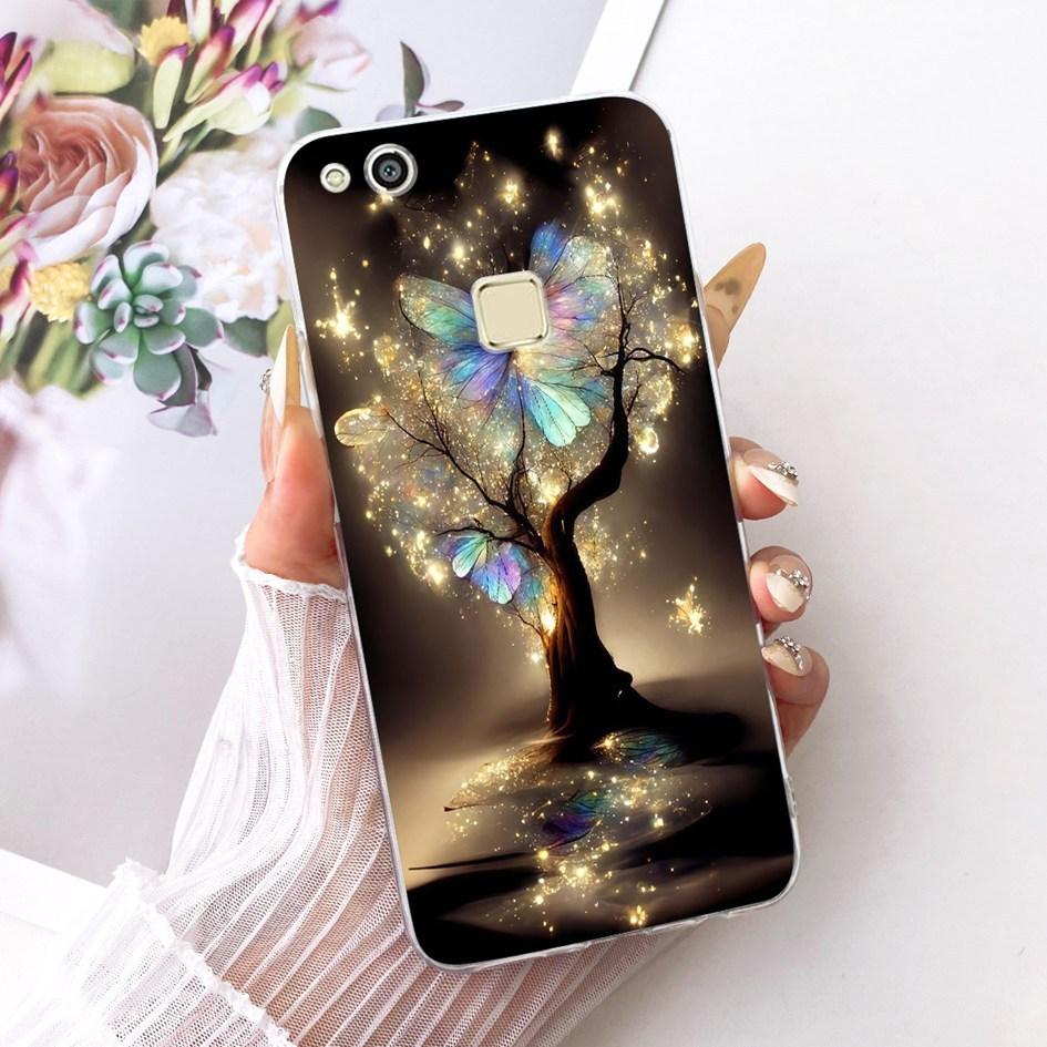 Case For Huawei P10 Lite Cover New Stylish Butterfly Phone Case Soft Transparent Silicone Bumper For Huawei P10Lite WAS-LX1 Capa
