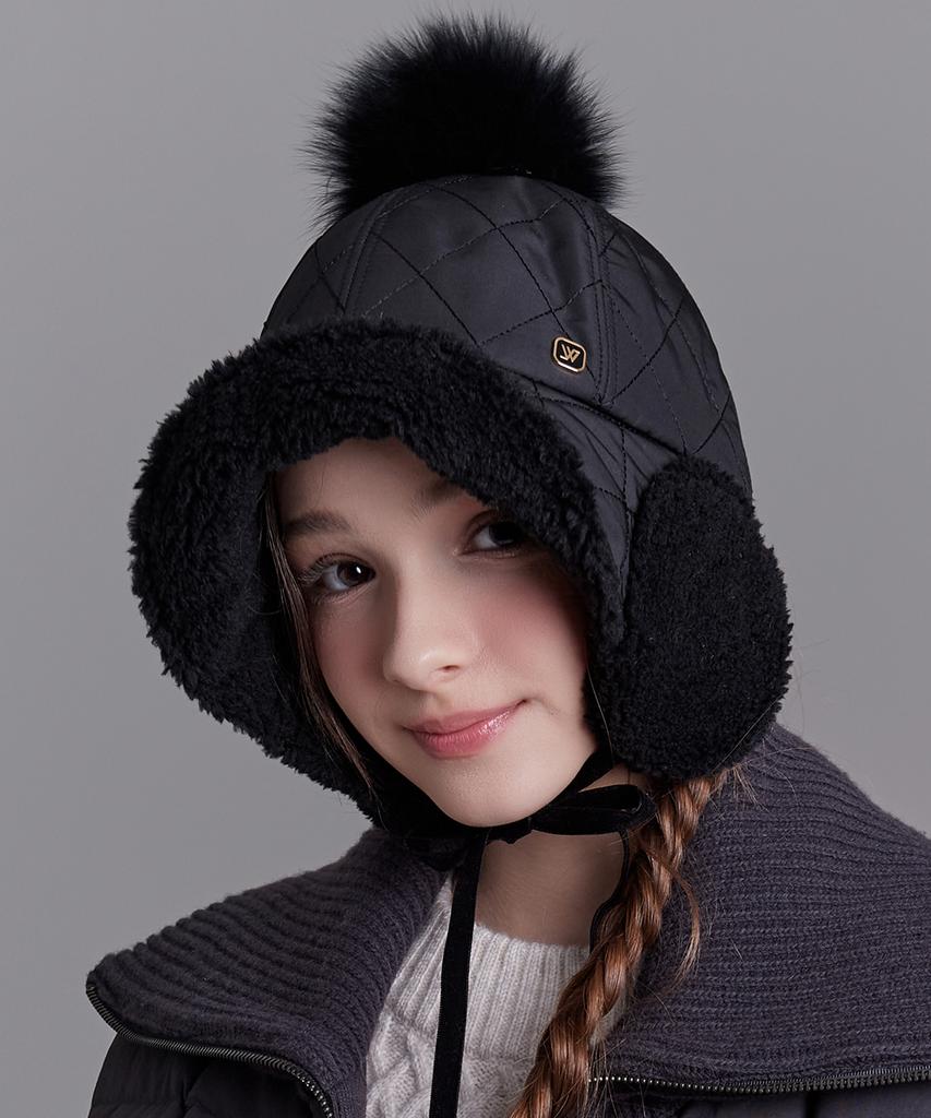 Hwaiteusaenjeu Diamond Quilted Ear Bonnet Hat Lanua (4 Colors)