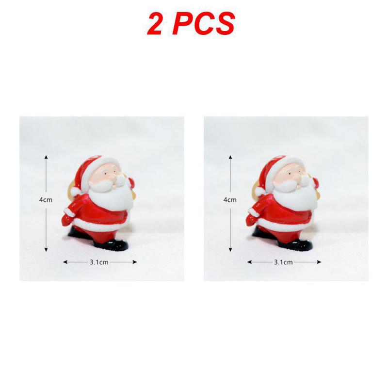 Christmas Figurines Dollhouse Ornament Home Decorations Fairy Garden Micro Landscape Deer Xmas Tree Santa Claus Snowman