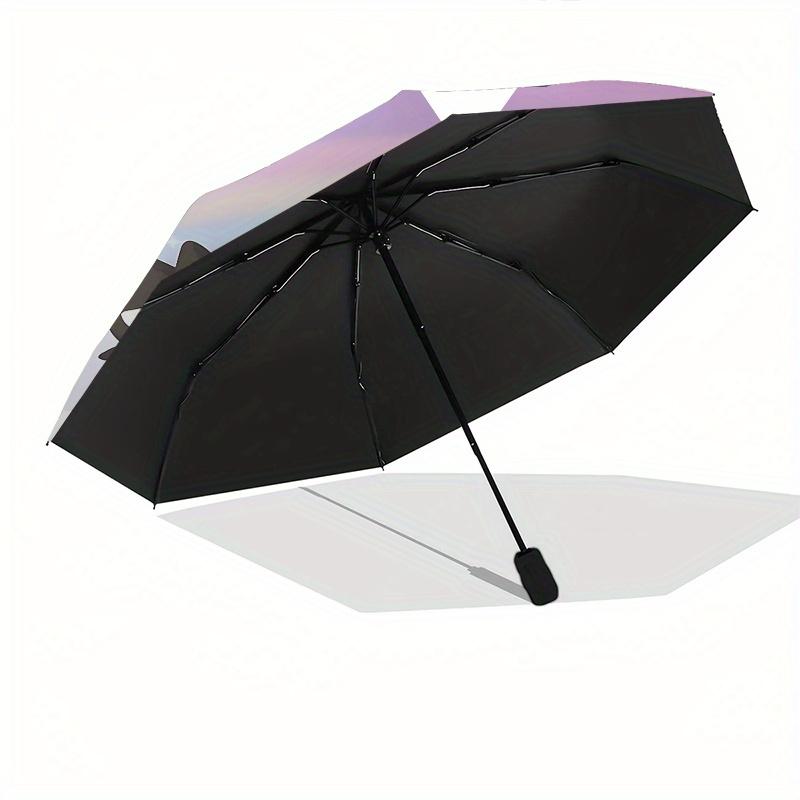 Hello Kitty, Sanrio Automatic Open/Close Umbrella-Cute Umbrella with Cute Design, Portable 3-Fold Compact Umbrella for Men & Women, Hallowee