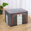 Foldable Steel Frame Multipurpose Quilt and Clothes Organizer with Transparent Window