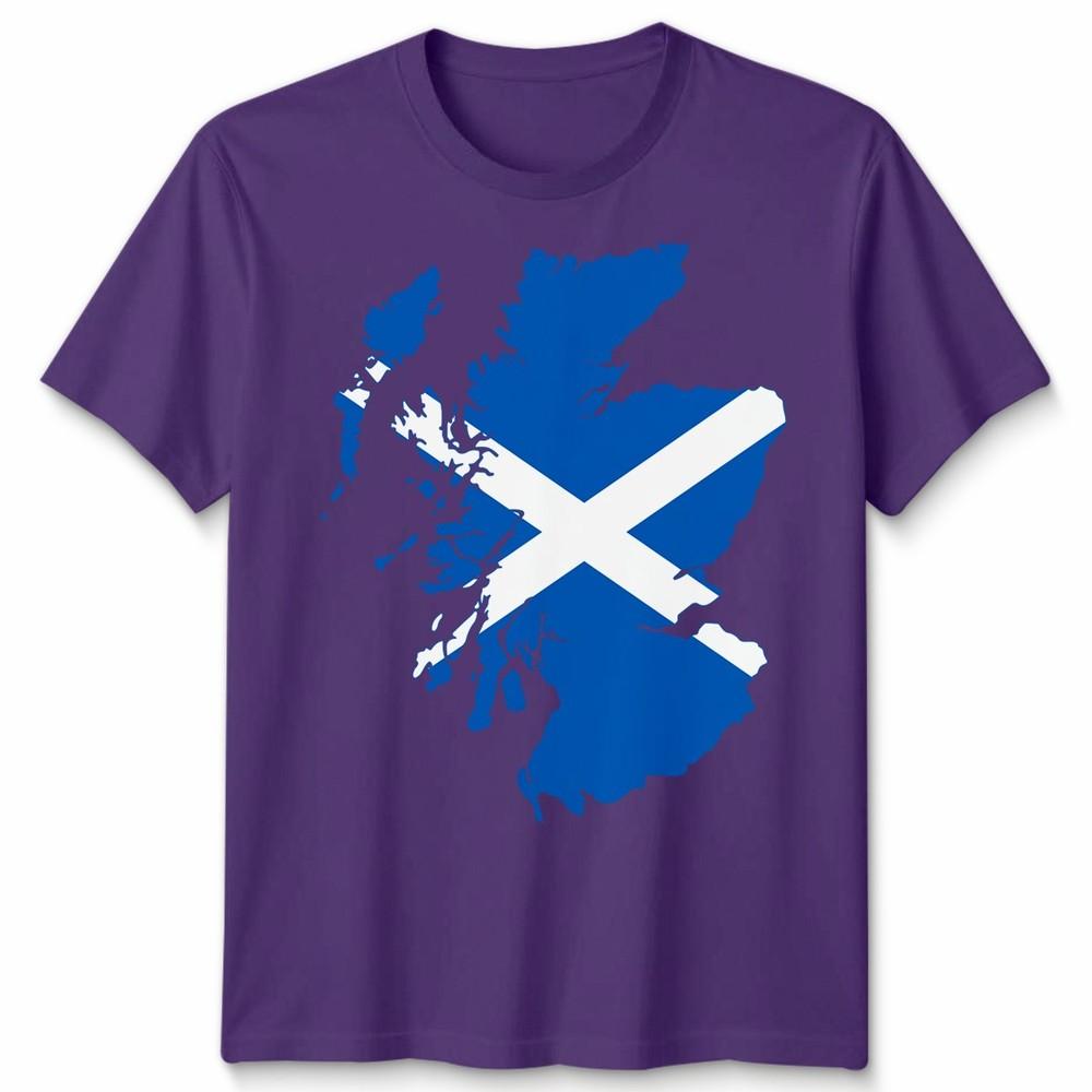 Scotland Flag Slash Unisex T Shirt Scottish Football Rugby Fan Gift Idea Tee