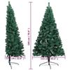 VidaXL Sapin de Noël artificiel moitié avec support Vert 180 cm PVC