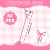 30 Pack Coquette Bow Acrylic Drink Stirrers Cocktail Stick Swizzle Sticks For Bachelorette Party, Coquette Birthday Party, Girly