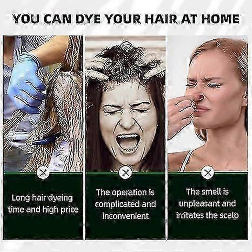 Herbal Hair Dye ShampooGray CoverageSimple and Effective Hair Dye ShampooInstant Hair Dye Shampoo
