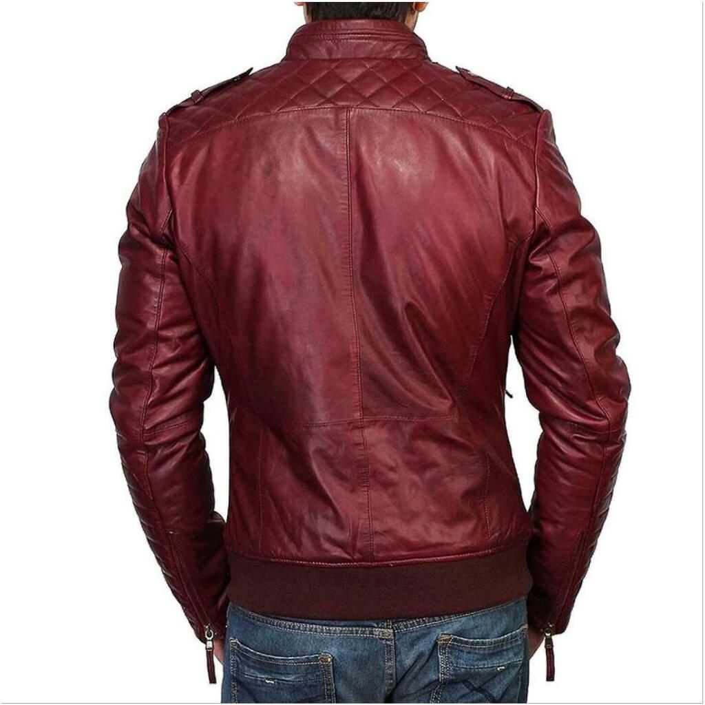 NOORA Men's Real Lambskin Leather Jacket ST095
