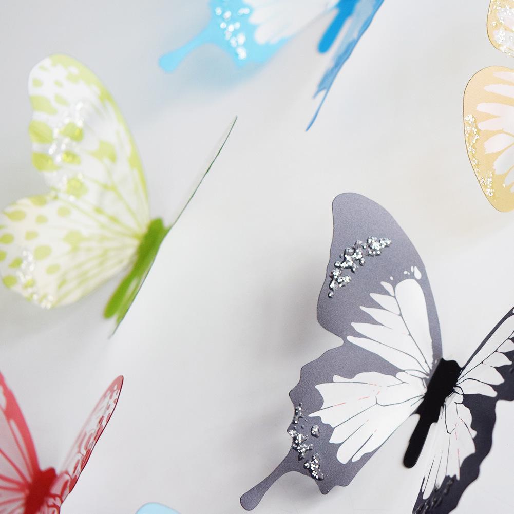 New 18pcs/lot Butterflies 3d Wall Sticker Beautiful Butterfly Living Room for Kids Room Wall Decals Home Background Decoration
