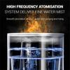 Digital Display Simulation Flame Humidifier Large Capacity Home Mist Diffuser, EU Plug