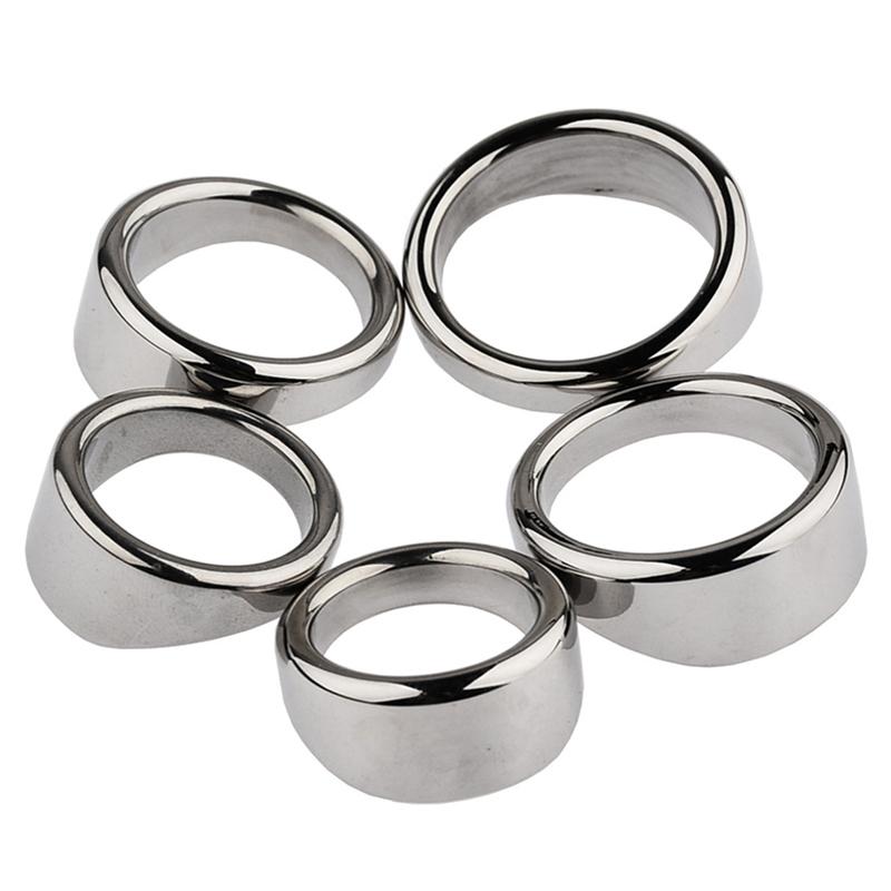Stainless Steel Bevelled Design Penis Ring Men's Sexual Stimulation Device Chastity Foreskin Glans Lock Ring Enhanced Pleasure