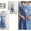 Cute Little Rabbit Print Apron With Waterproof Fabric And Front Pocket Perfect For Home Kitchen Cooking Baking