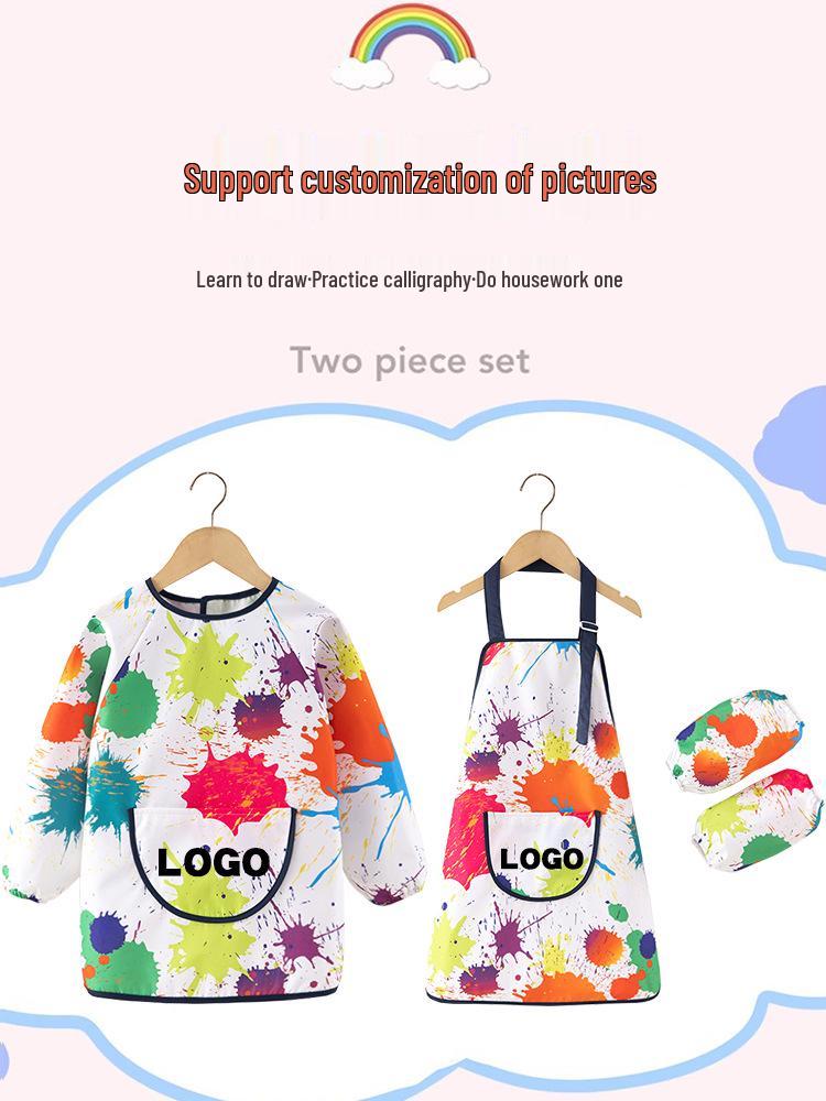 Child's Waterproof Painting Smock and Backwards Apron