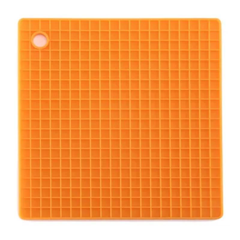 

2 шт. термостойкий утолщенный квадратный силиконовый коврик подставка под чашку нескользящая миска держатель для кастрюли стол подставка под тарелку кухонные принадлежности 17.5x17.5cm&2Pcs