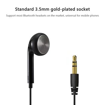 1-4pcs 3.5mm Single Side Mono Earphone In Ear Earbud Headset Headphone For Phone Mp3 Walkie Talkie Computer Bluetooth Tablet Pc