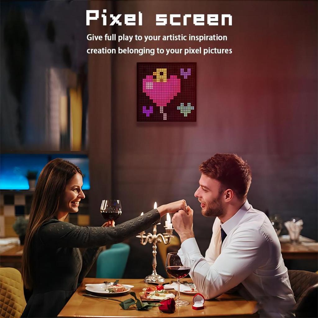 Smart LED Matrix Pixel Display RGB DIY Graffiti Bluetooth App Control Art Display For Gaming Room Dekor Kul Animasjonsramme