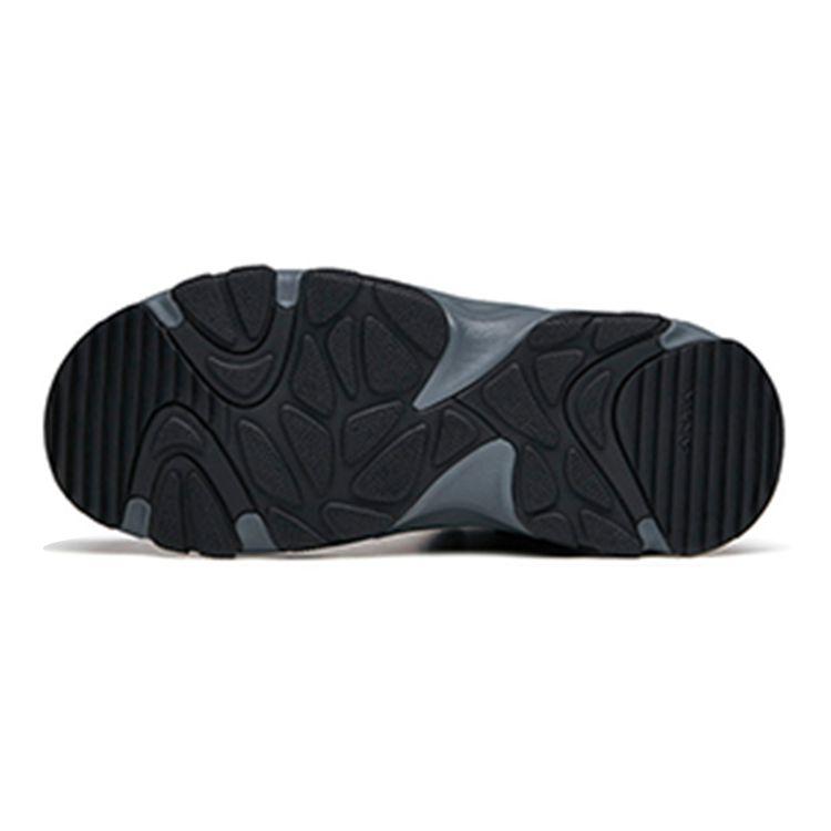 Anta Kids Velcro Fleece Non-Slip Wear-Resistant Warm High-Top Running Shoes Kids Sneakers Black Silver A312146813-1