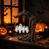Halloween Spooky Tree Swing Decor Ghost On Decor, Resin Figurine with Vintage for Home Base, Festive Party Tabletop Ornament, Trick or Treat Gift Cute